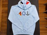 Heavyweight Aqua Blue “401” Hoodie