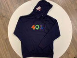 Midweight Navy Blue “401” Hoodie