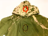 Army Green Pullover Hoodie (Bleached Hood)