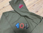 Midweight Army Green “401” Hoodie